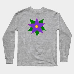 Purple Poinsettia Long Sleeve T-Shirt